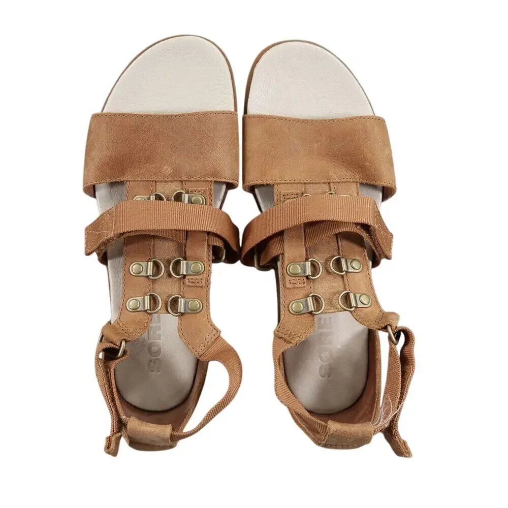 Sorel Shoes Women 9 Sandal Gladiator Fashion Comfort Leather Torpeda Carly Brown